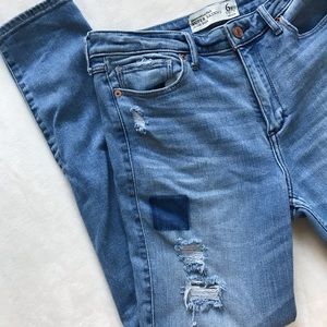 Abercrombie and Fitch patchwork distressed jeans